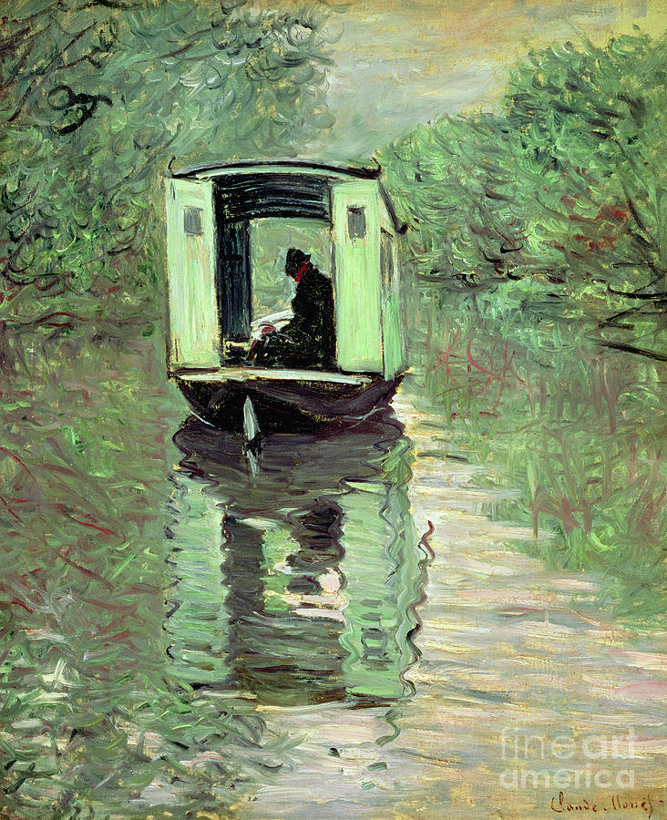 The Boat Studio, 1876 Painting by Claude Monet