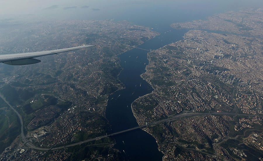 The Bosphorus Strait is Pictured Photograph by Murad Sezer - Fine Art ...