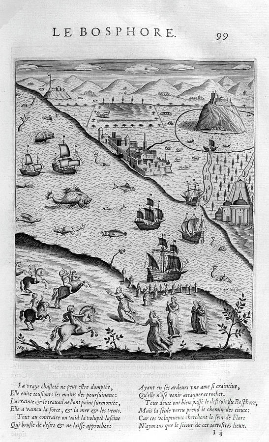 The Bosporus Or Bosphorus, 1615. Artist Drawing by Print Collector
