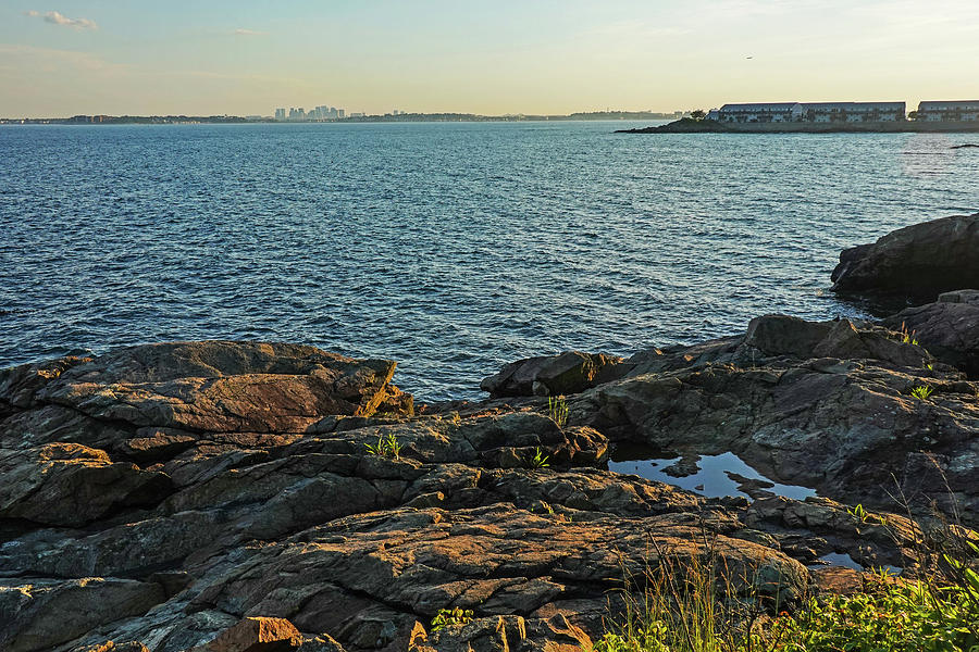 The Boston Skyline from Baileys Point Nahant MA Photograph by Toby McGuire