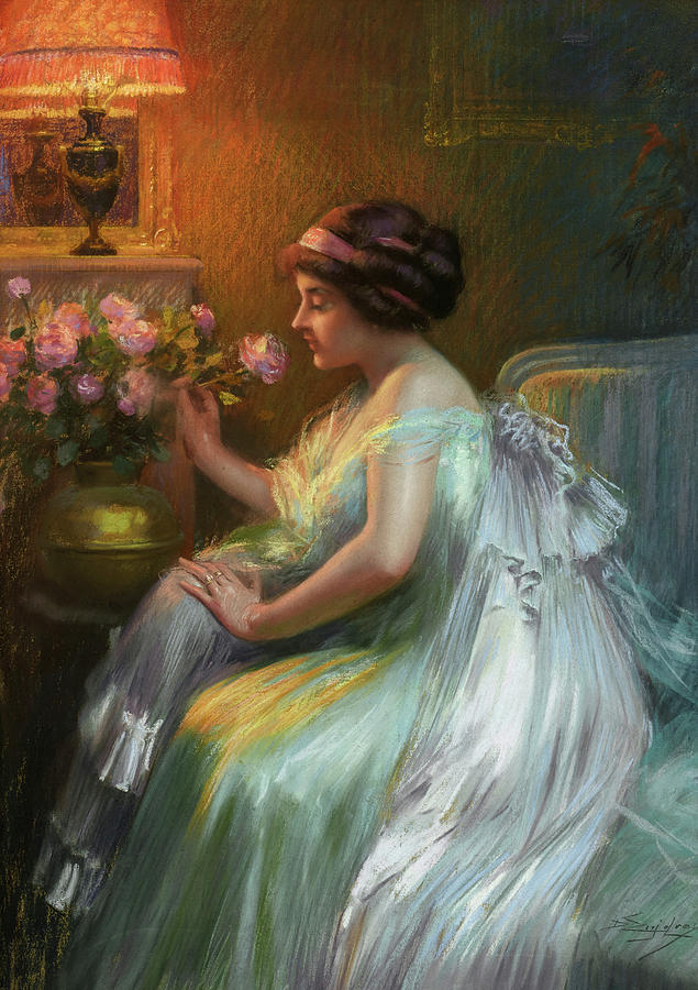 Delphin Enjolras Painting - The Bouquet by Delphin Enjolras