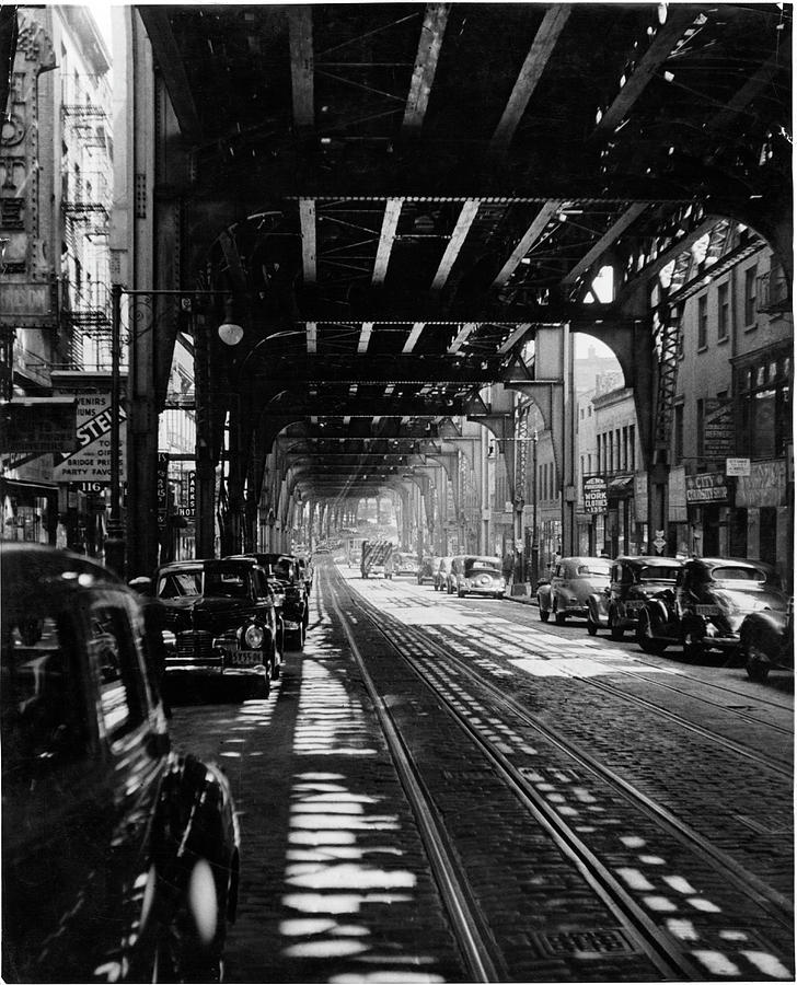 The Bowery Under 3rd Avenue El In New Photograph by Lawrence Thornton