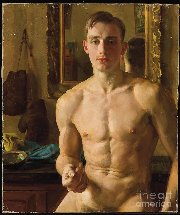 The Boxer, 1933 Painting by Konstantin Andreevic Somov
