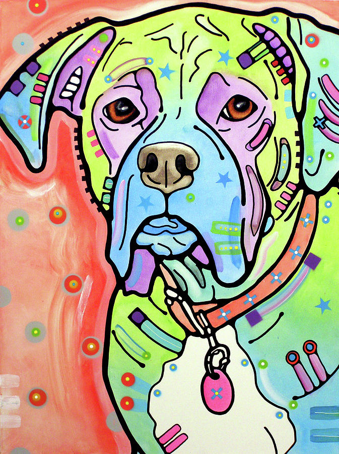 Animal Mixed Media - The Boxer by Dean Russo