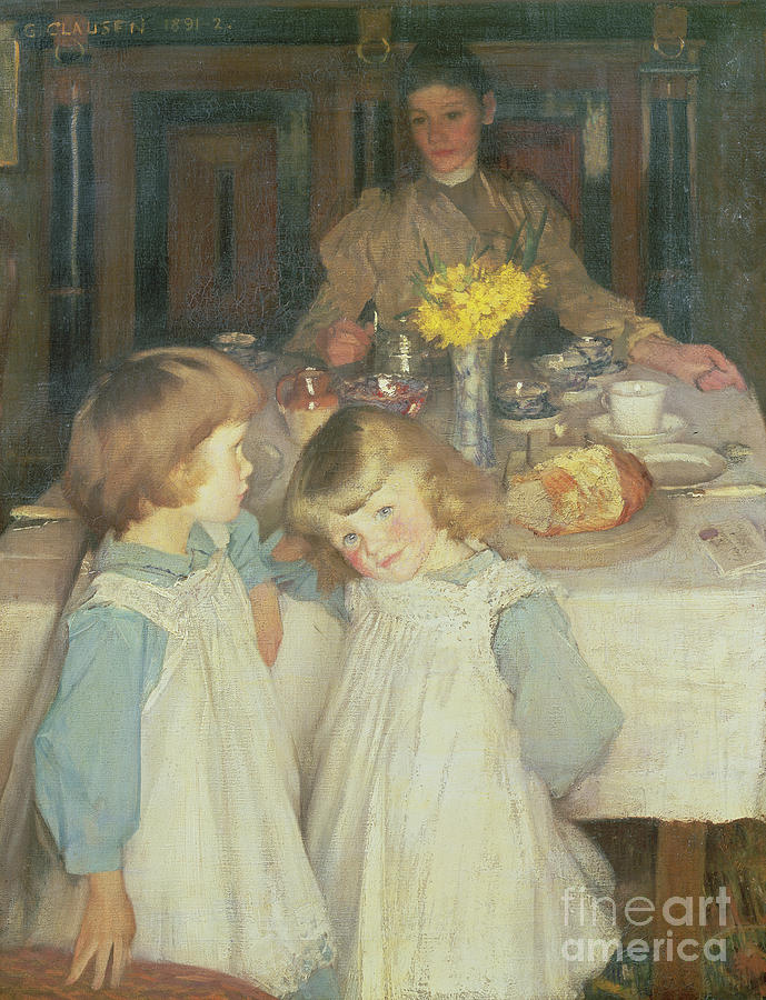 The Breakfast Table Painting by George Clausen