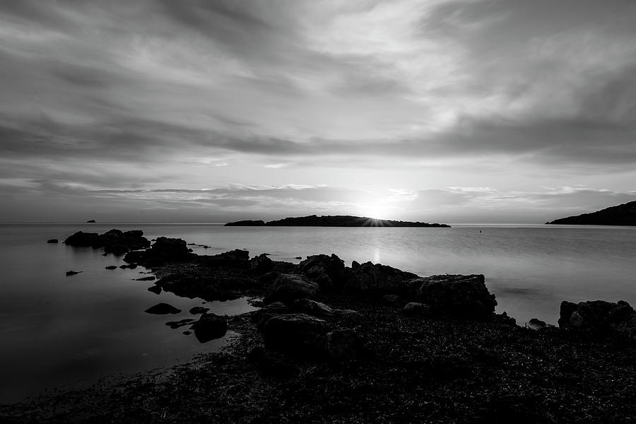 The breakwater in Cala Sa Sal Rossa in Ibiza at dawn, Spain by Vicen Photography The breakwater in Cala Sa Sal Rossa in Ibiza at dawn, Spain by Vicen Photography