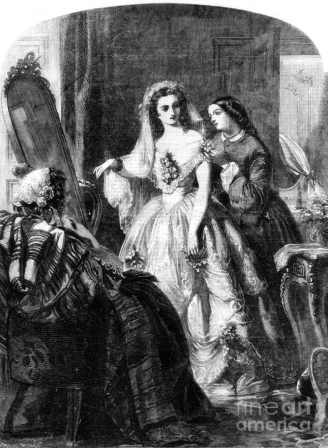 The Bride, 1856.artist Abraham Solomon Drawing by Print Collector