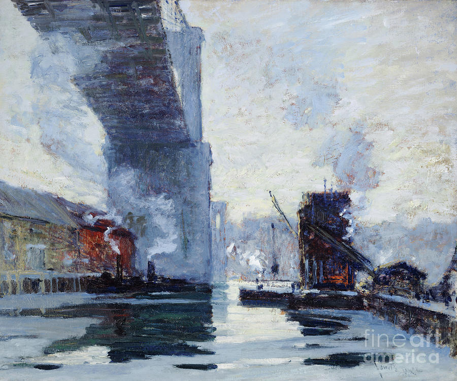 The Bridge, 1914 Painting by Jonas Lie