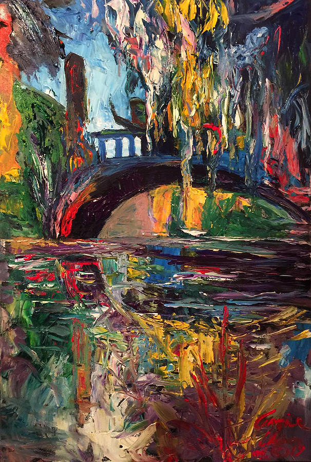 The Bridge At City Park New Orleans Painting by Amzie Adams