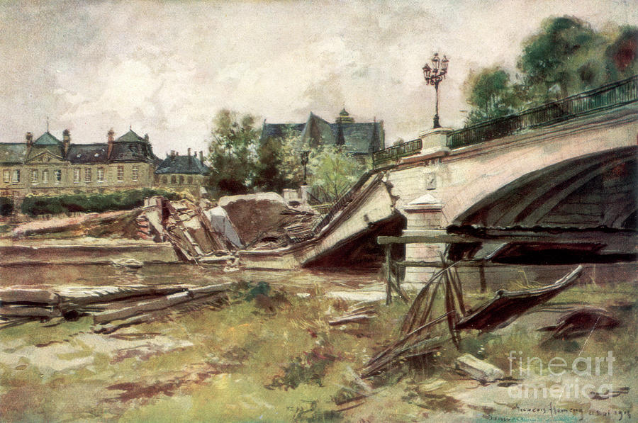 The Bridge At The Aisne, France, 1915 Drawing by Print Collector