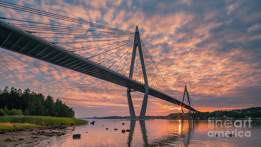 The bridge at Uddevalla Photograph by Henk Meijer Photography