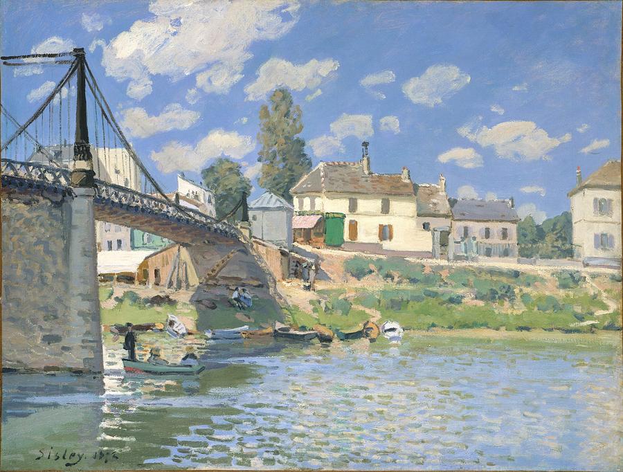 The Bridge At Villeneuvelagarenne, 1872 02 Painting by