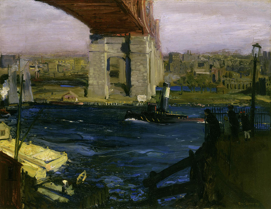 George Wesley Bellows Painting - The Bridge, Blackwells Island by George Bellows