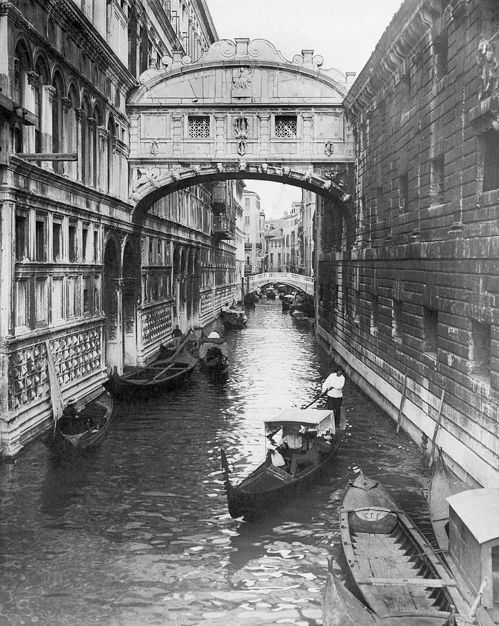 The Bridge Of Sighs In Venice In The Photograph by Keystone-france