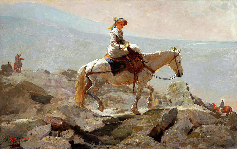 The Bridle Path, White Mountains - Digital Remastered Edition Painting by Winslow Homer