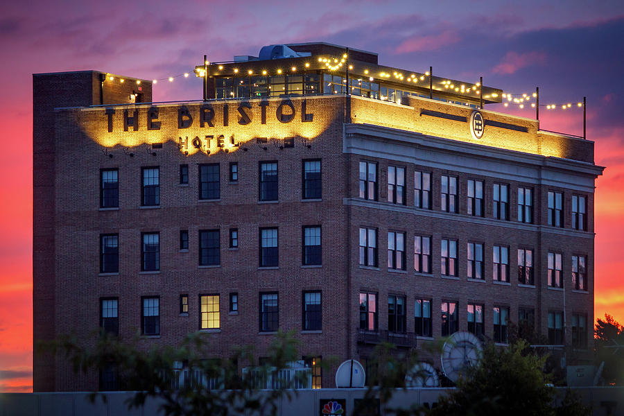 The Bristol Hotel at Sunset Photograph by Greg Booher
