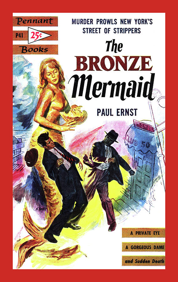 The Bronze Mermaid Painting by Mitchell Hooks