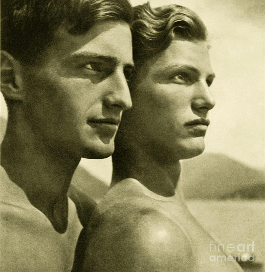 Nude Photograph - The Brothers, 1928 by Rudolph Koppitz
