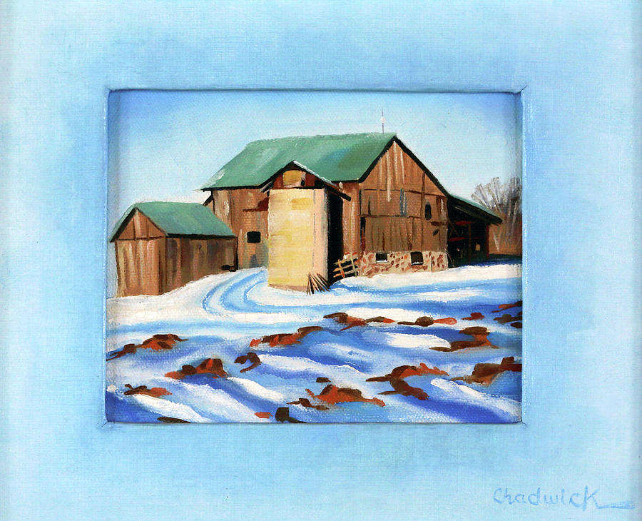 The Brydons Barn Painting by Phil Chadwick