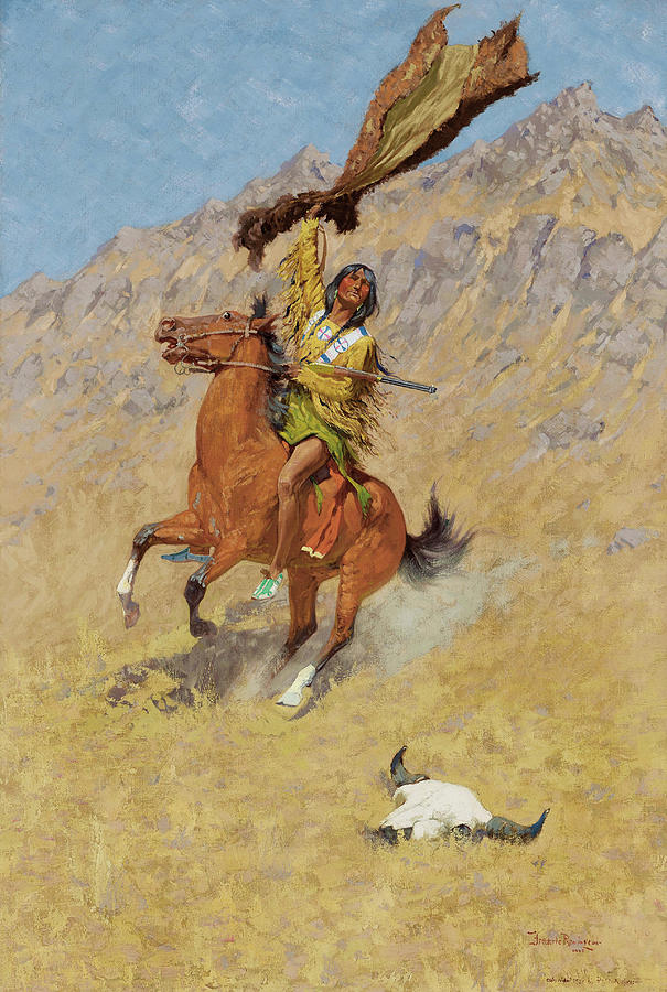 The Buffalo Signal Painting by Frederick Remington The Buffalo Signal Painting by Frederick Remington