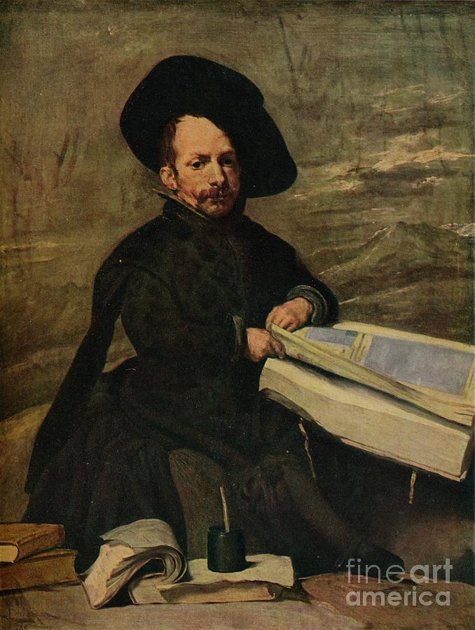 The Buffoon With Books, C1644 1939 Drawing by Print Collector