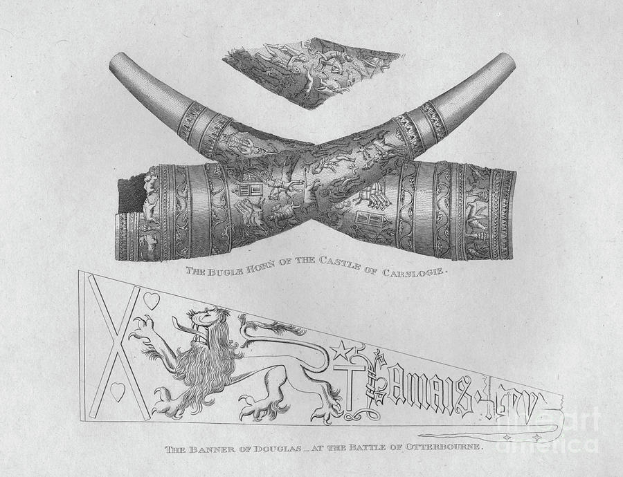 The Bugle Horn Of The Castle Drawing by Print Collector