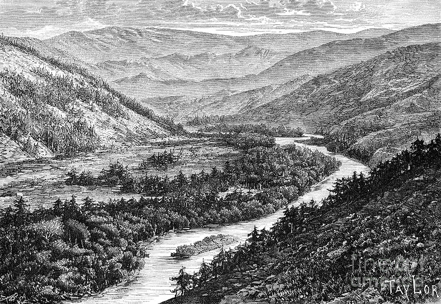 The Bukhtarma Valley In The Altay Drawing by Print Collector