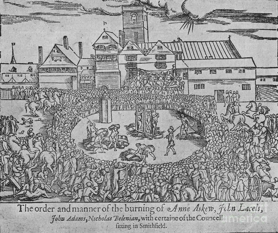 The Burning Of Anne Askew, John Drawing by Print Collector