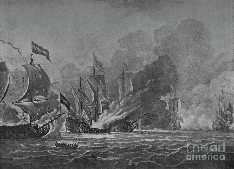 The Burning Of The Royal James Drawing by Print Collector