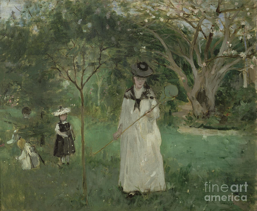 The Butterfly Hunt, 1874 Painting by Berthe Morisot