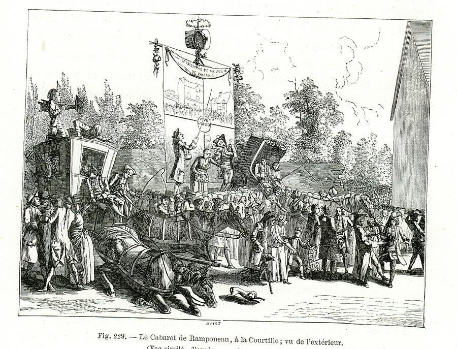 The Cabaret Of Ramponneau, 1885 Drawing by Print Collector