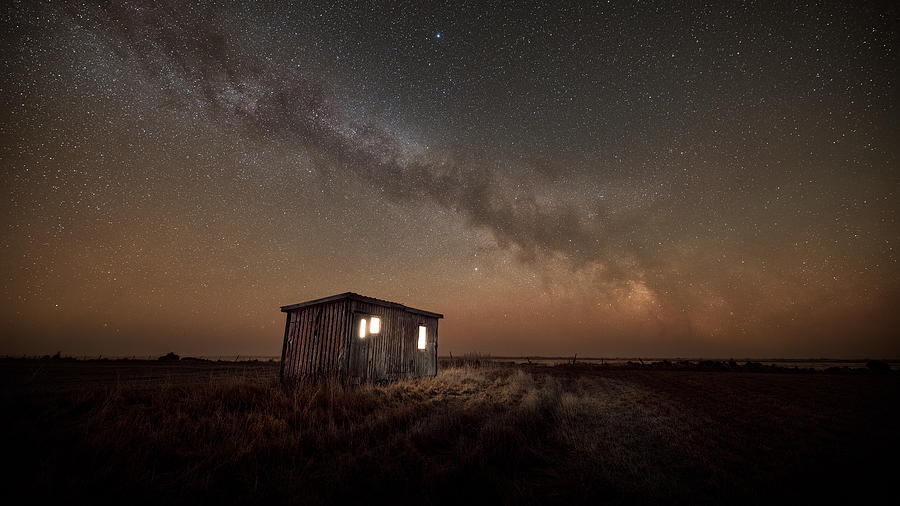 The Cabin And The Milky Way Photograph by Magnus Renmyr