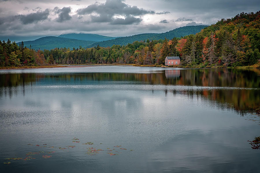 Lily Photograph - The Cabin on Beaver Pond by Rick Berk