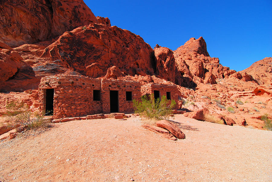 Architecture Photograph - The Cabins At The Valley Of Fire In Nevada by Cavan Images