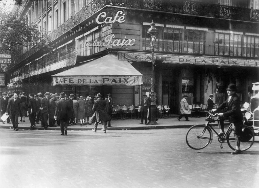 The Cafe De La Paix At Place De Lopera Photograph by Keystone-france