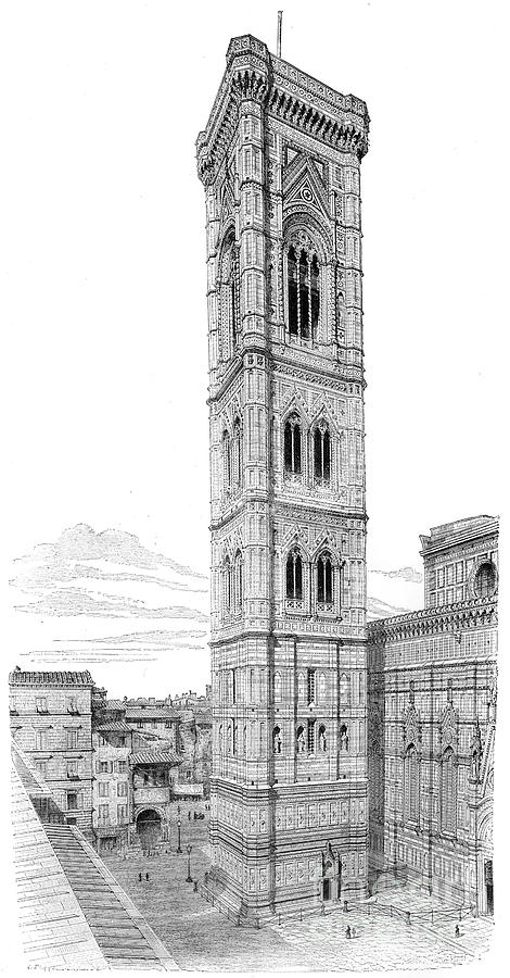 The Campanile Of The Basilica Of Santa Drawing by Print Collector