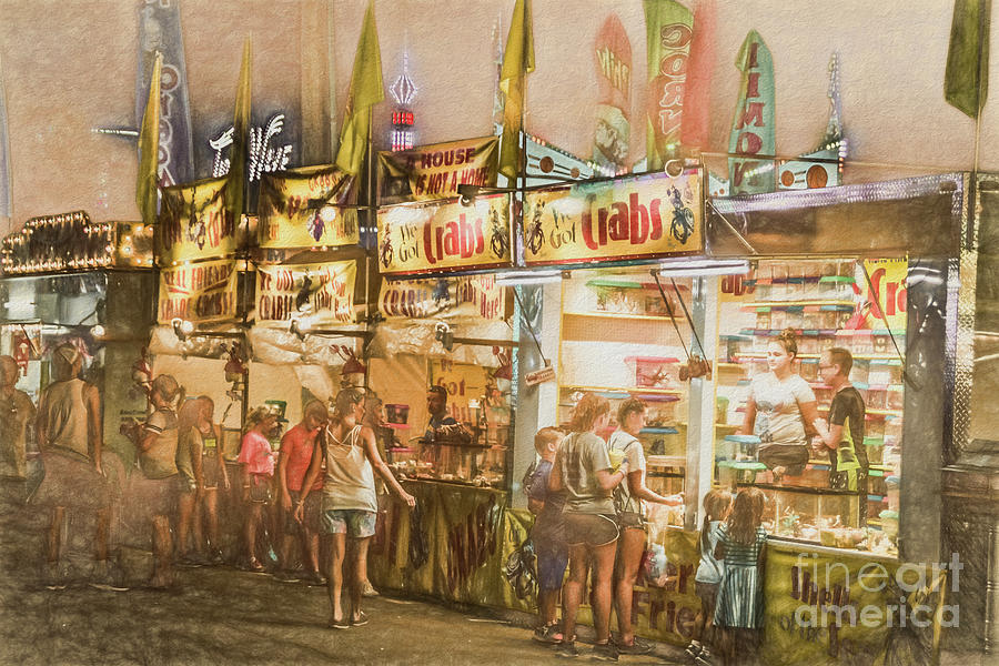 The Canfield Fair Evening Midway Photograph by Janice Pariza