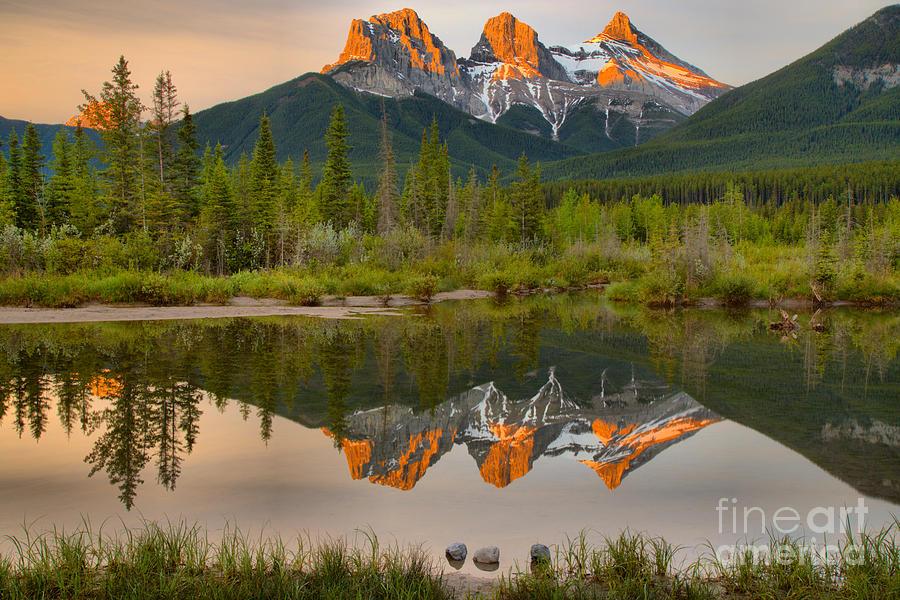 The Canmore Glowing Sisters Photograph by Adam Jewell