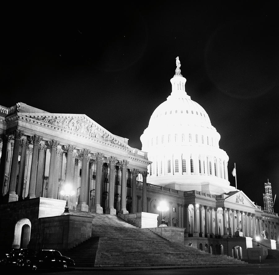 The Capitol At Night Photograph by Rae Russel