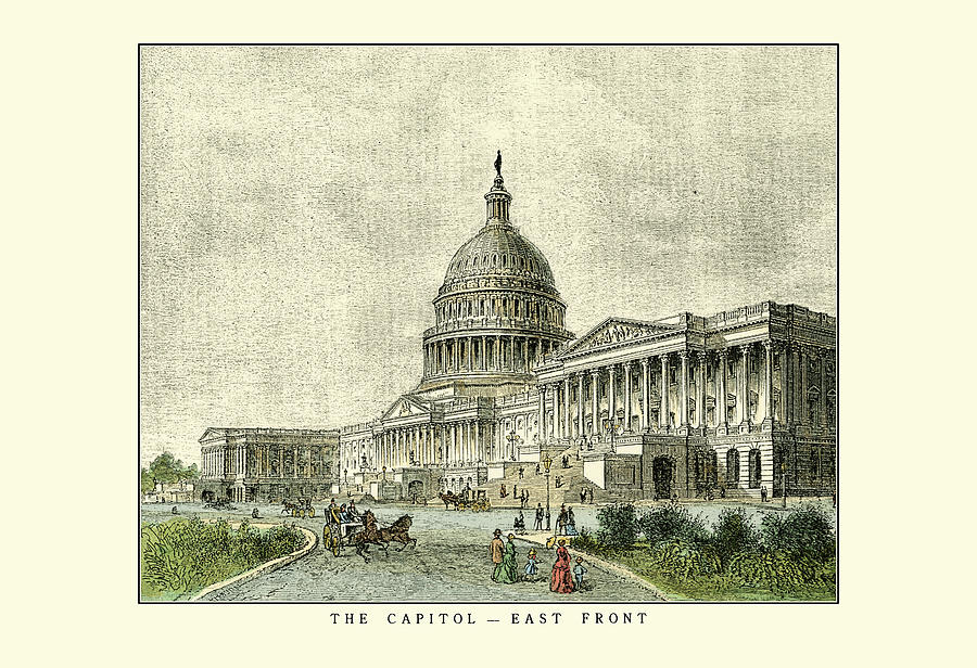 Architecture Painting - The Capitol -east Front by Kilburn