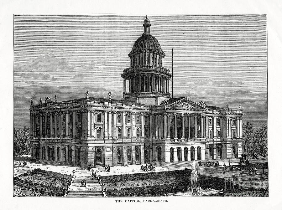 The Capitol, Sacramento, California Drawing by Print Collector