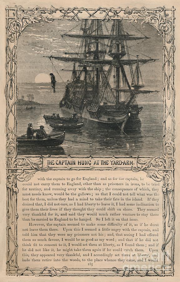 The Captain Hung At The Yard-arm Drawing by Print Collector