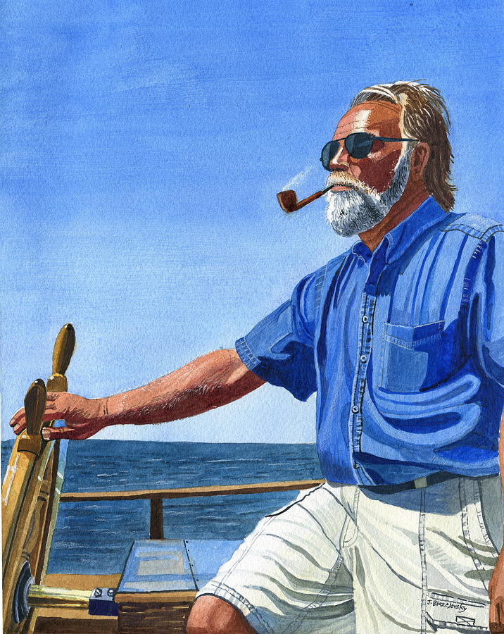 The Captain Painting by Jeff Blazejovsky