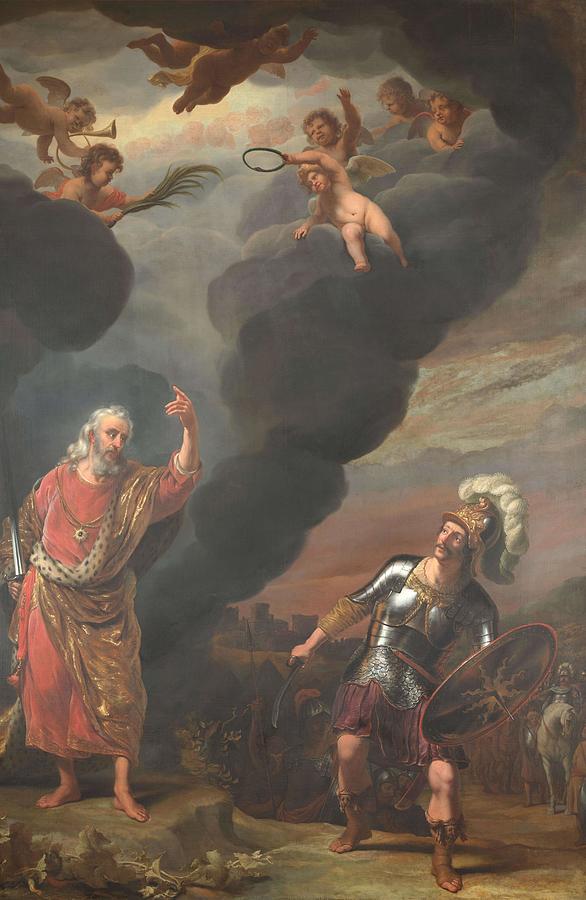 The Captain of Gods Army Appearing to Joshua. Painting by Ferdinand Bol The Captain of Gods Army Appearing to Joshua. Painting by Ferdinand Bol