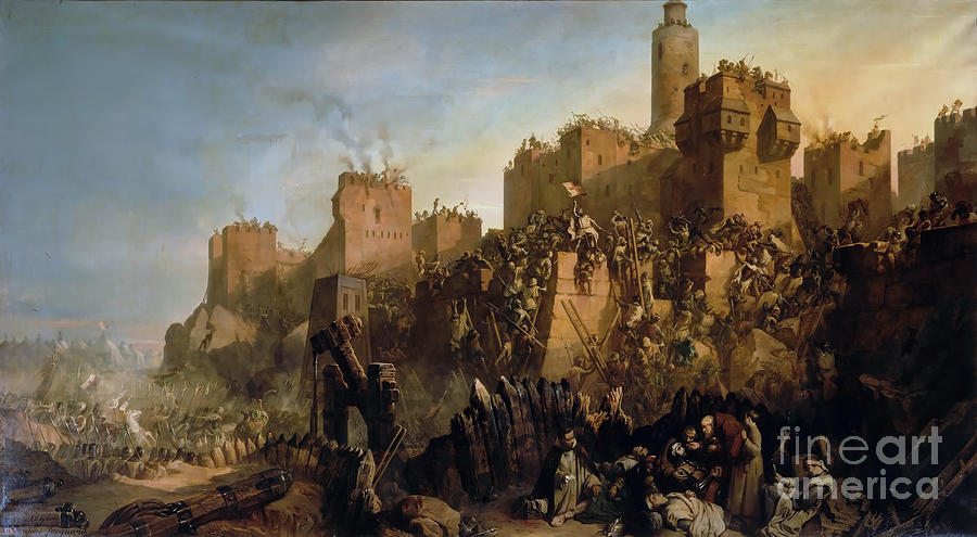 The Capture Of Jerusalem By Jacques De Drawing by Heritage Images