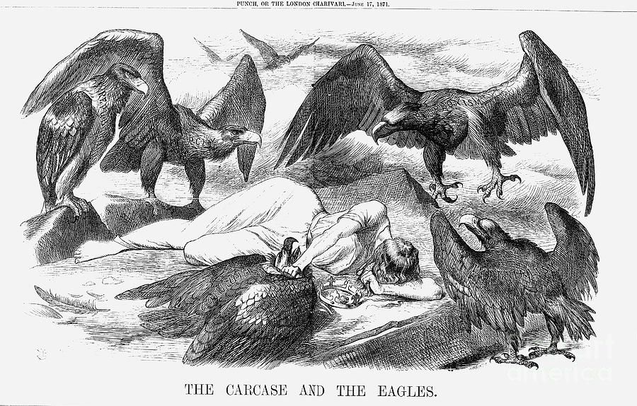 The Carcase And The Eagles, 1871 Drawing by Print Collector