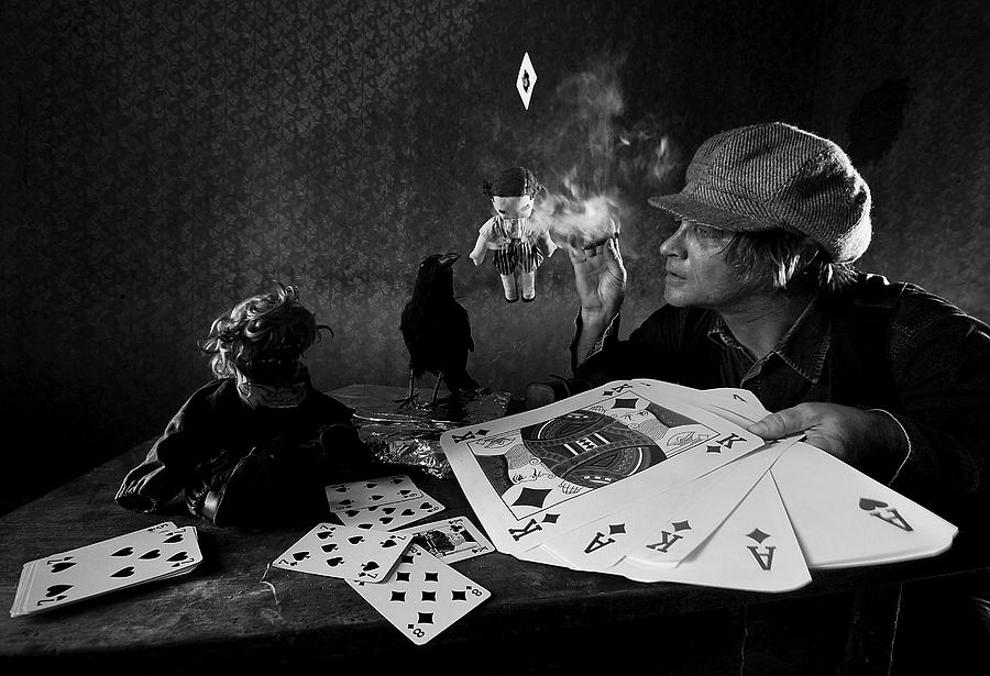 The Card Cheat Photograph by Mario Grobenski - Psychodaddy