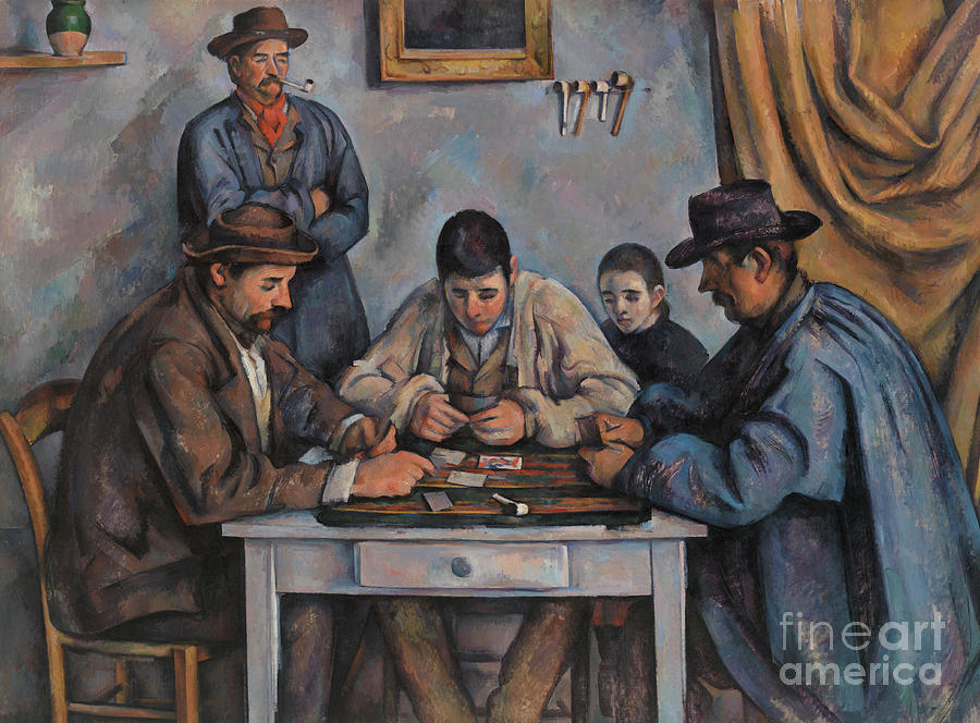 Paul Cezanne Painting - The Card Players by Cezanne by Paul Cezanne