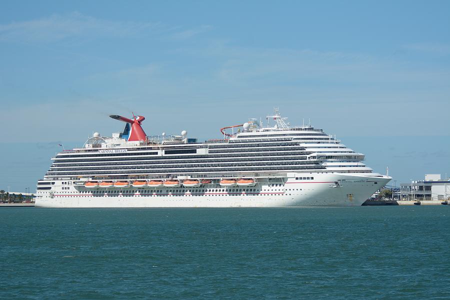 The Carnival Breeze at Port Canaveral Photograph by Bradford Martin