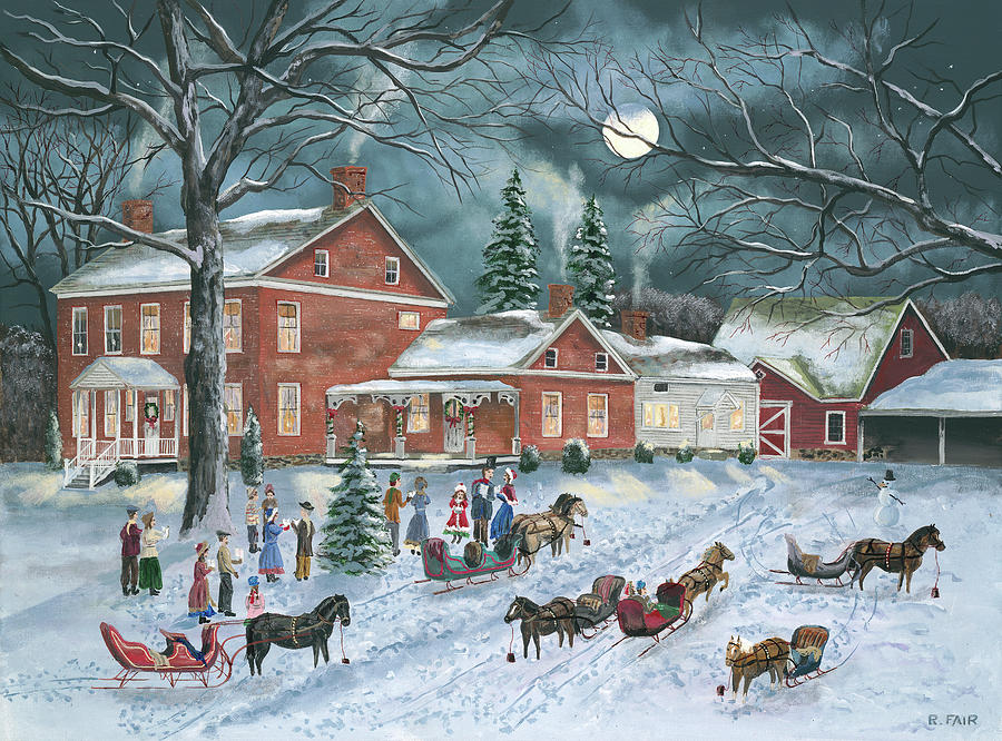 The Carolers Gather Painting by Bob Fair - Fine Art America